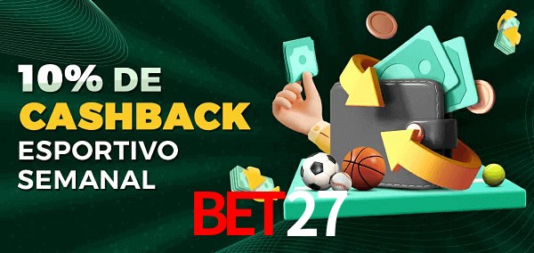 10% de bônus de cashback na Bet27